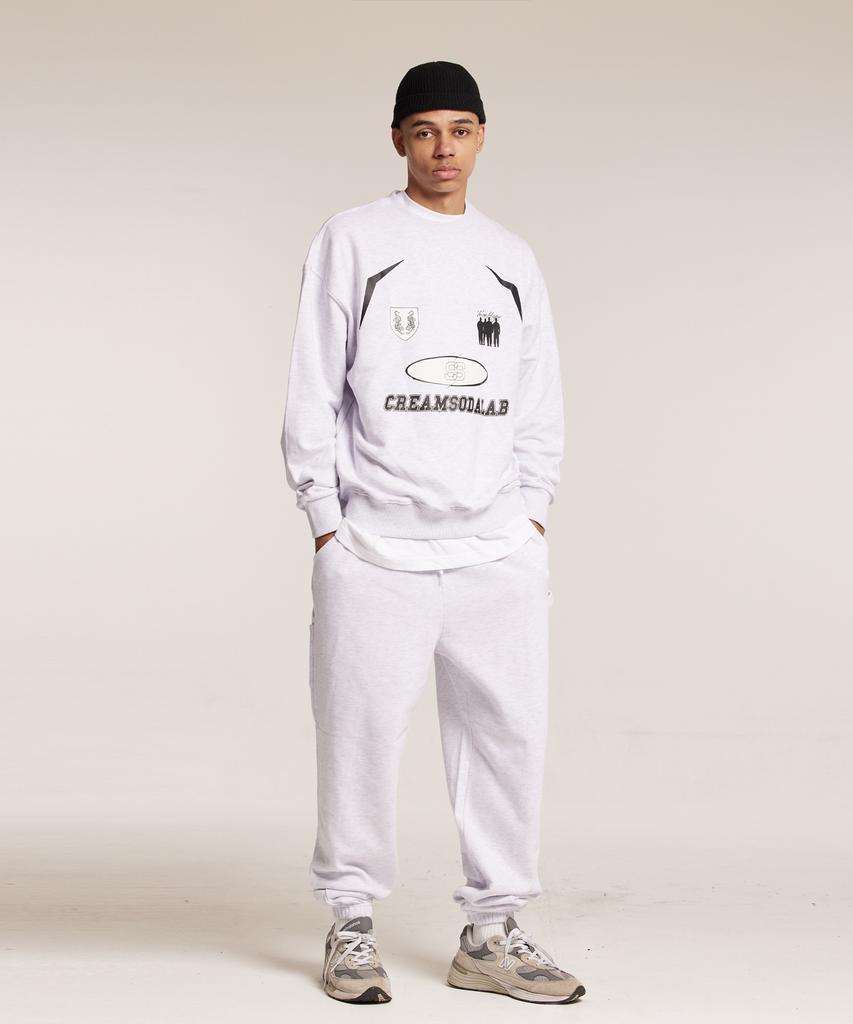 CREAM SODA LAB Crsdel Teamplay Sweatshirt Light Gray Black
