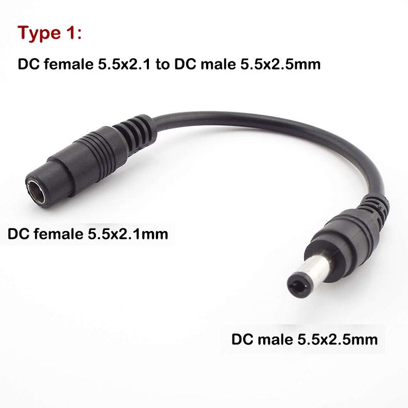 Кабель постоянного тока 5,5 x 2,5 мм «папа» — «мама» 5,5 x 2,1 мм, угловой адаптер 5,5 * 2,5 мм, кабель для зарядки под прямым углом 90 градусов