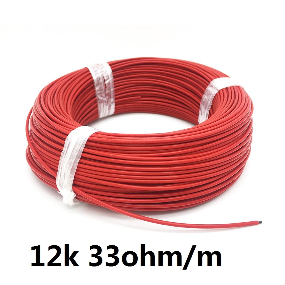 100m Fluoroplastic Infrared Carbon Fiber Heating Cable with WiFi Smart Thermostat Set 12K Underloor Heating Wire with Smart Thermostat Suit