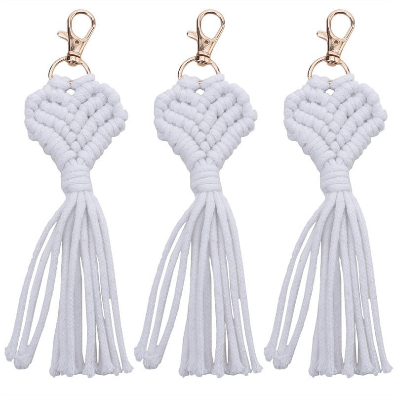3 шт. подвеска с кисточками модный плетеный брелок ручной работы ювелирные аксессуары довольно прочный милый вязаный брелок