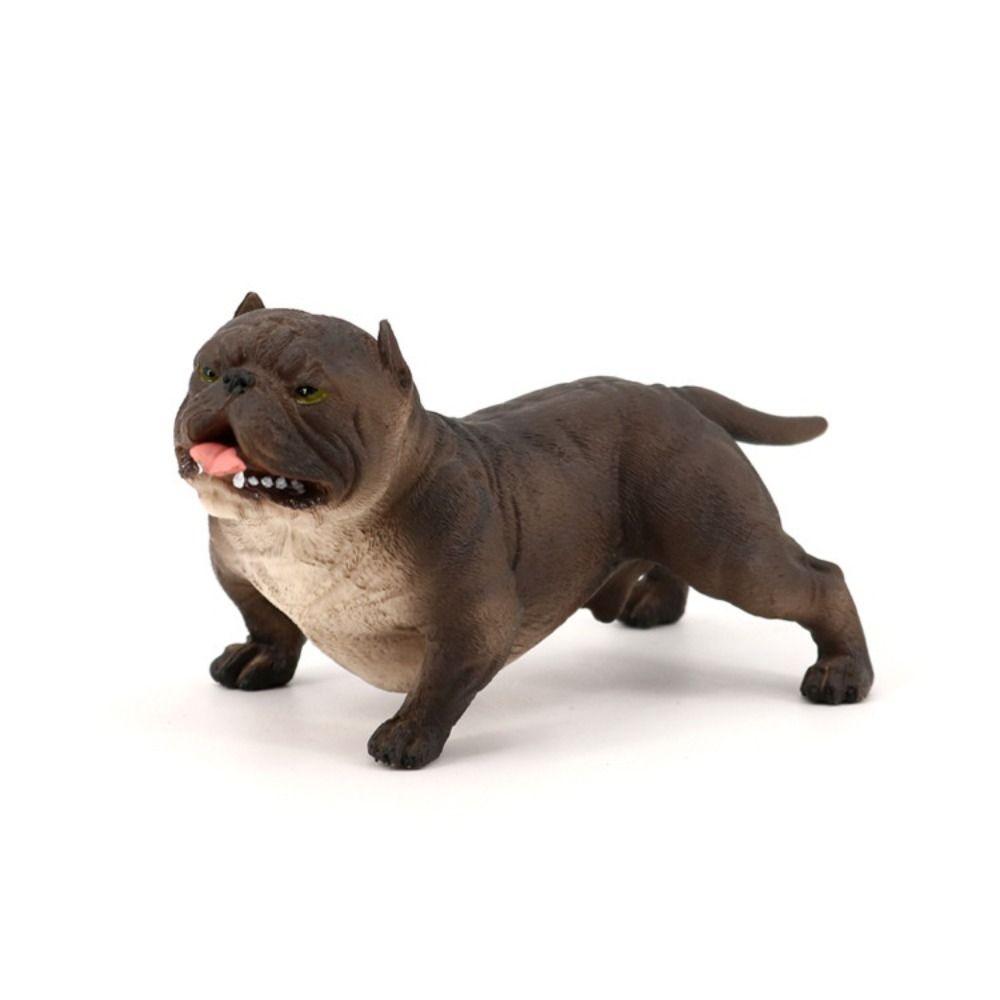 Ornaments Simulation Bulldog Animal Model Pitbull Figurine Bulldog Model  Home Decoration