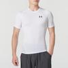 Under Armour Однотонная дышащая тренировочная компрессионная футболка с коротким рукавом для мужчин, белая 1361518-101
