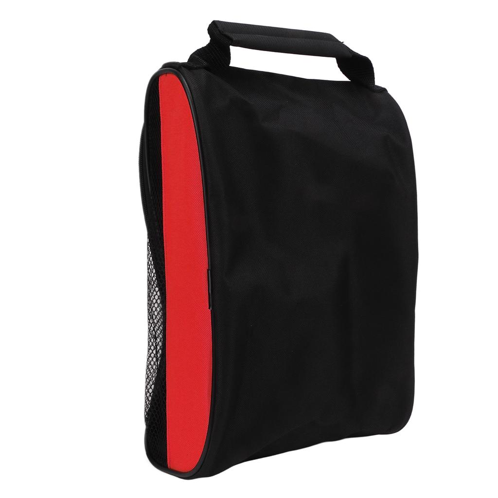 Dominant 1 Golf Shoe Bag Sports Gear Carring Pouch Golf Travel Storage Bag with Ventilation for Outdoor(Black Red )