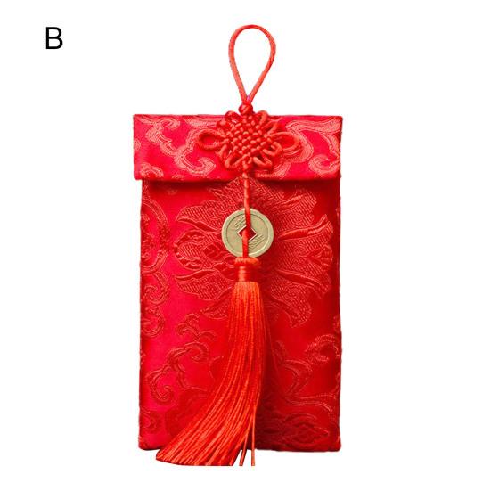 Дизайн вышивки в китайском стиле Красный конверт Сумка для счастливых денег Товары для вечеринок