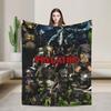 Predator Badlands 2025 Movies Blanket Soft Warm Pattern Plush Throw Blanket For Couch Chair Sofa Bed Flannel Bedspread Bed Cover
