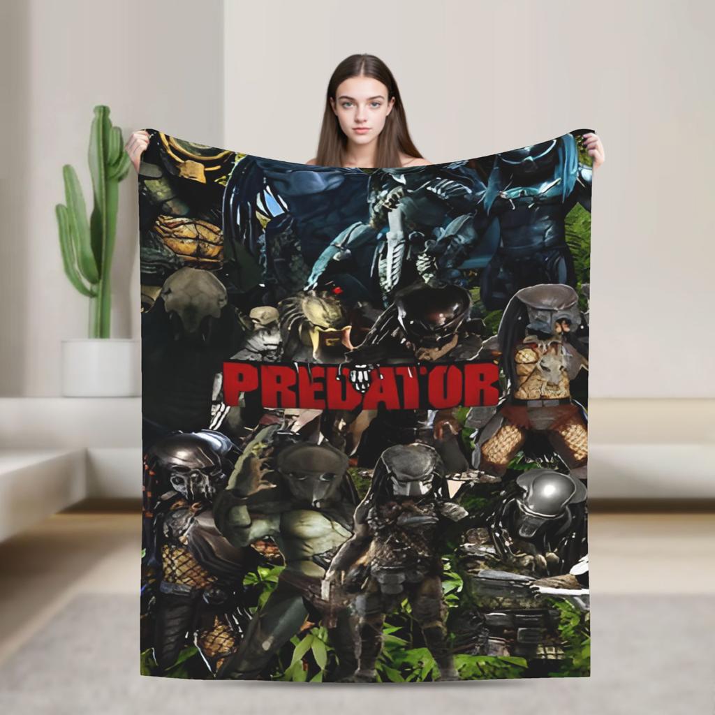 Predator Badlands 2025 Movies Blanket Soft Warm Pattern Plush Throw Blanket For Couch Chair Sofa Bed Flannel Bedspread Bed Cover