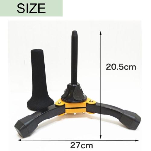 Asdays Flute Stand for Clarinet, Oboe, and Other Instruments, Foldable, Non-Slip, Compact, Lightweight, Stable Storage, 3-Piece Set (Black)