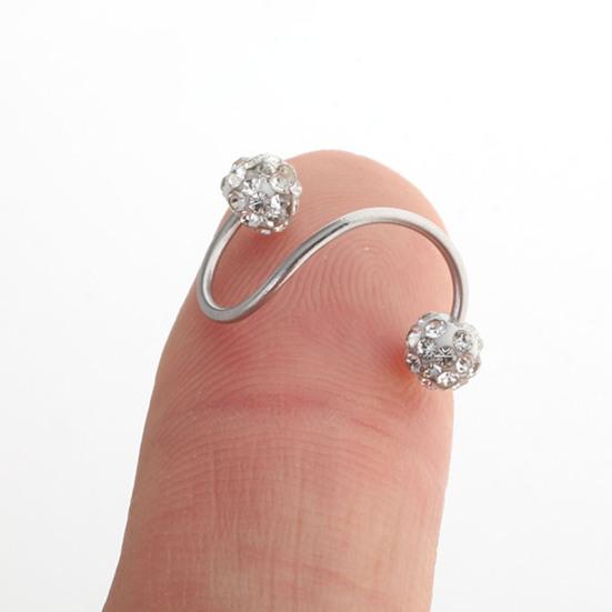 1 шт. серьги для пирсинга, искусственные кристаллы, серьги-гвоздики для козелка, легко чистящиеся серьги-гвоздики для хряща ушной раковины, губы