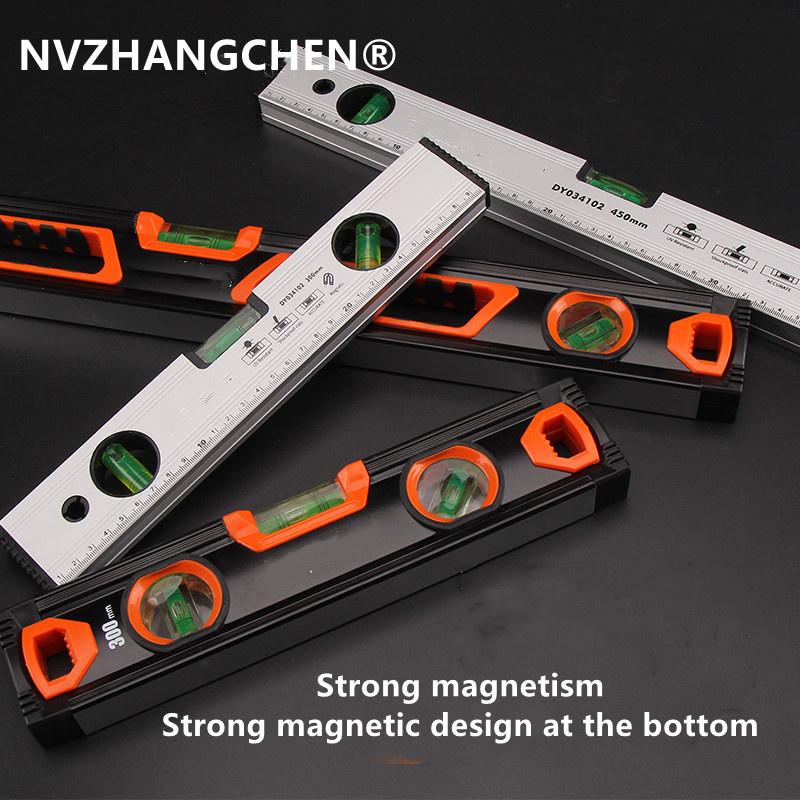 Магнитный спиртовой уровень линейка алюминиевый сплав высокоточный угловой балансир горизонтальная линейка для самостоятельного украшения дома