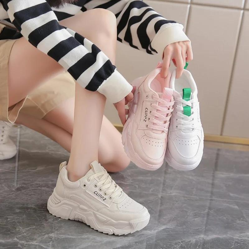 Casual Sports Shoes Women Fashion Soft Bottom  New Breathable  for Women All-match Thick-soled Sneakers Fashion Casual Shoes