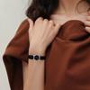 Casio Серия STANDARD Ретро Бизнес Кварцевый Механизм Кожаный Ремешок Японские и Корейские Часы Женские Часы Черный Циферблат LTP-1094E-1A