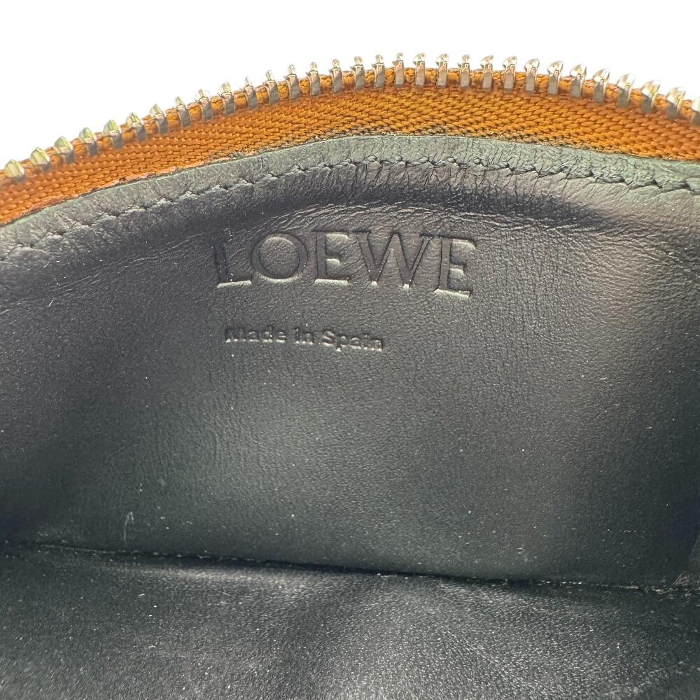 Loewe Футляр для фрагментов Кошелек для карт Карта Повтор анаграммы кожаный Кошелек для монет разноцветная кожа Женский Б/у