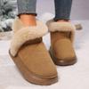 2024 Модные женские зимние сапоги на толстой подошве из пушистого плюша, зимние новые стильные удобные и теплые женские сапоги