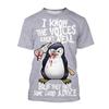 Горячая распродажа, новая футболка с принтом Psycho Penguin 3D, забавный короткий рукав с изображением животных, летняя мода, нейтральный детский повседневный топ с изображением сумасшедшего пингвина