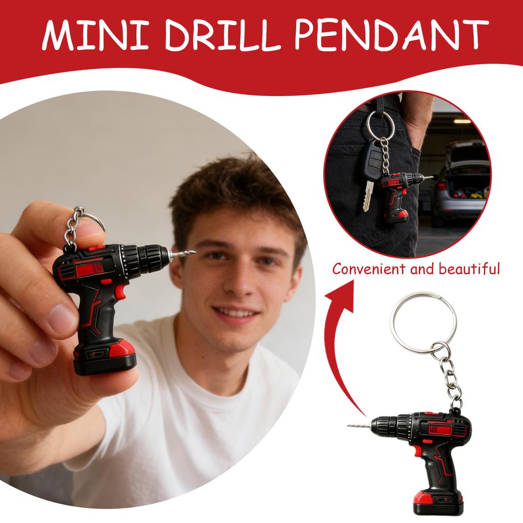 Брелок для ключей в виде электродрели: Маленький и удобный инструмент на каждый день.