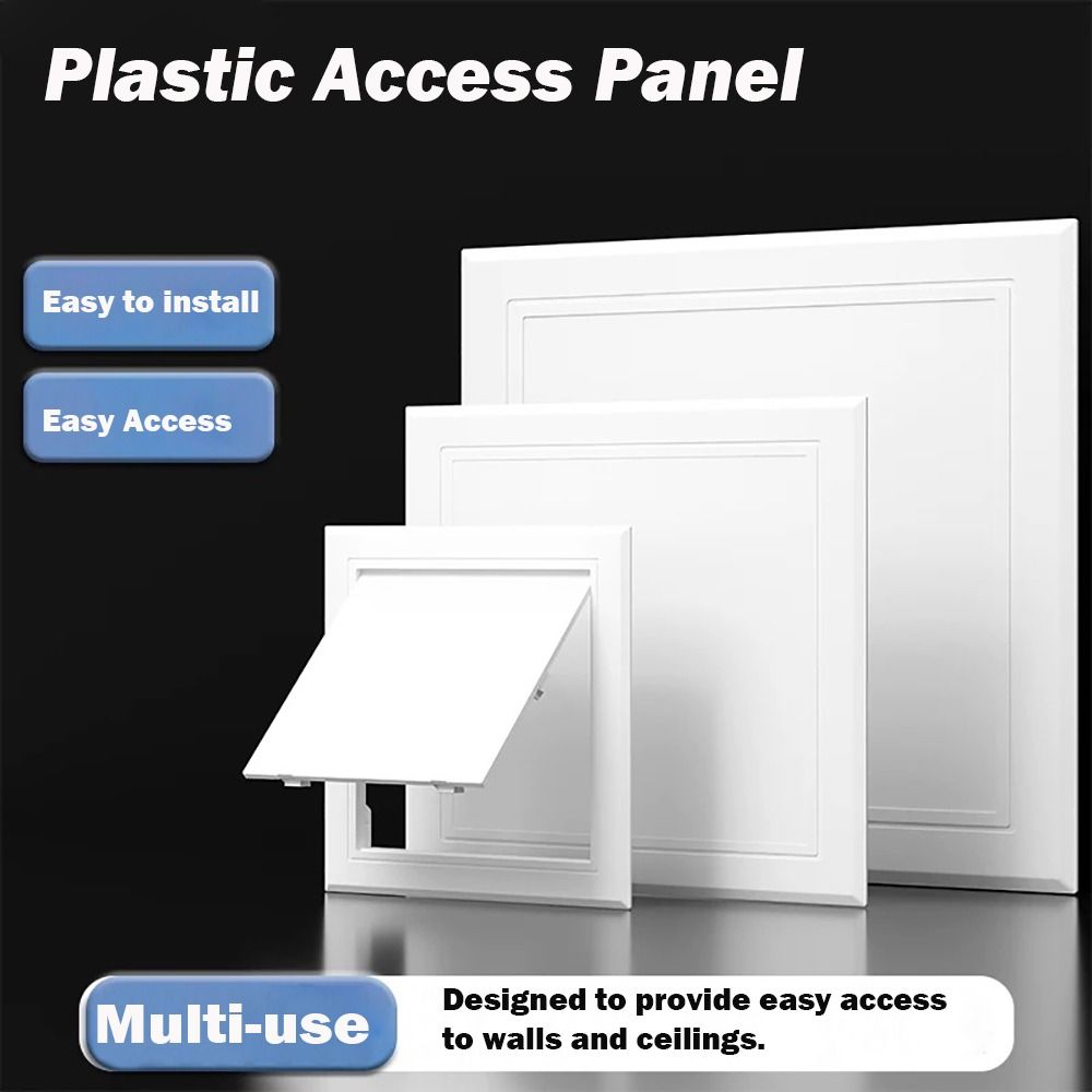 White Opening Flap Cover Plate Removable Inspection Hole ABS Access Hatch Cover  Doors Wall Ceiling
