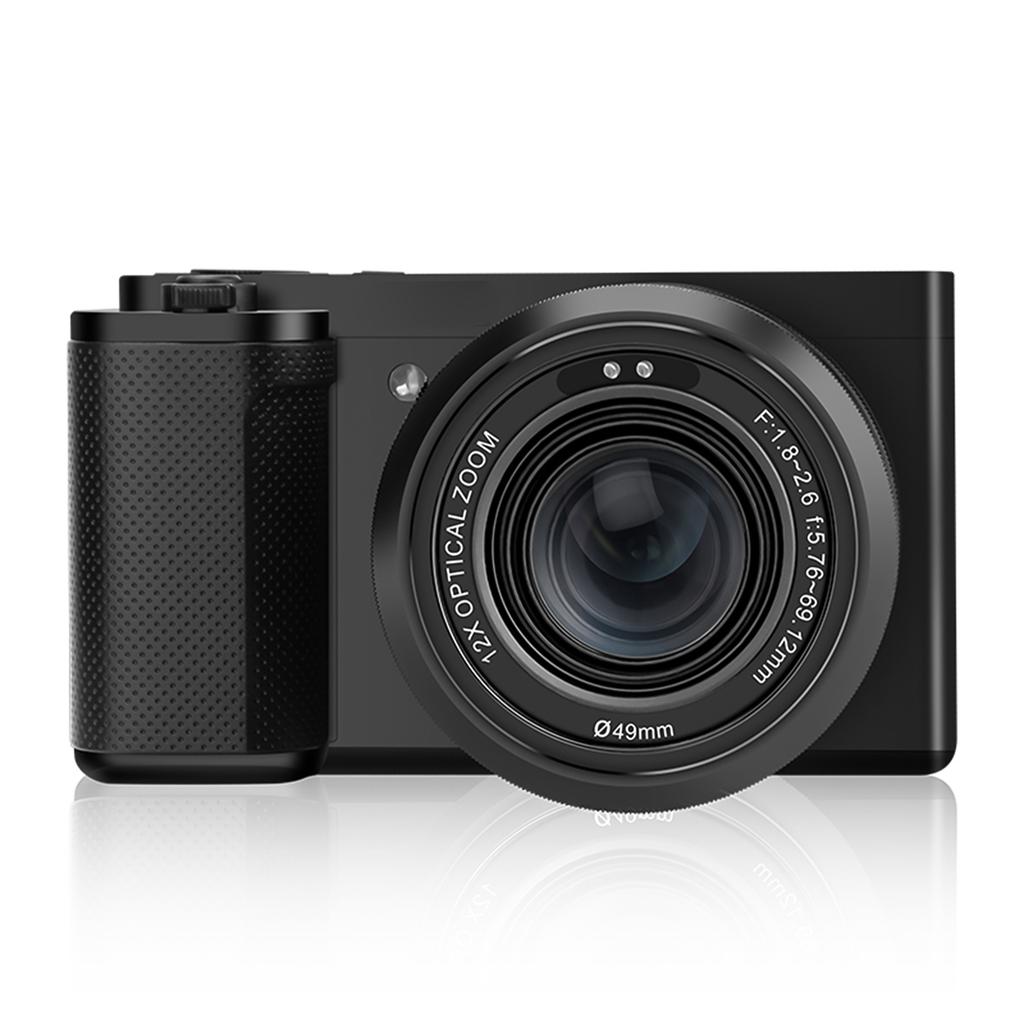 Цифровая камера 5K 64 МП WiFi Цифровая видеокамера Видеокамера 3,2-дюймовый откидной сенсорный экран 12-кратный оптический зум Авто Ручной