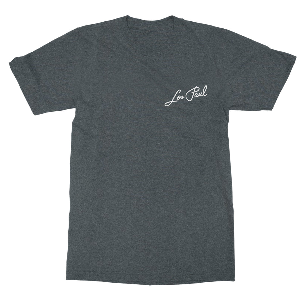 The Les Paul Foundation Signature Print Cotton TShirt Legendary Guitarist Music Tribute Unisex Short Sleeve Casual Top