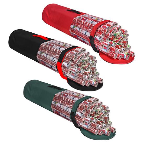 Органайзер для хранения подарочной упаковочной бумаги с ручкой и застежкой-молнией. Большой вместительный водонепроницаемый портативный держатель для упаковочной бумаги.