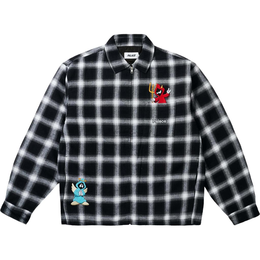 Palace Zip Up Shirt Black Unisex Tops P29SHT044