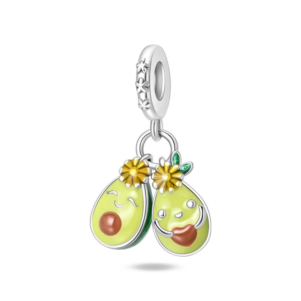 S925 Silver DIY Bracelet Accessories 925 Silver Firefly Lily Of The Valley Glow In The Dark Pendant Bead String Style Jewelry