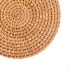 Round Rattan Placemats Coaster Handwoven Heat Insulation Pads for Outdoor Camping