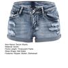 Рваные джинсовые шорты для женщин, средняя талия, подвернутые манжеты, эластичные джинсовые шорты, лето