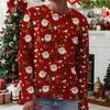 Women's Fashion Christmas Print Stylish Elegant Long Sleeve Top