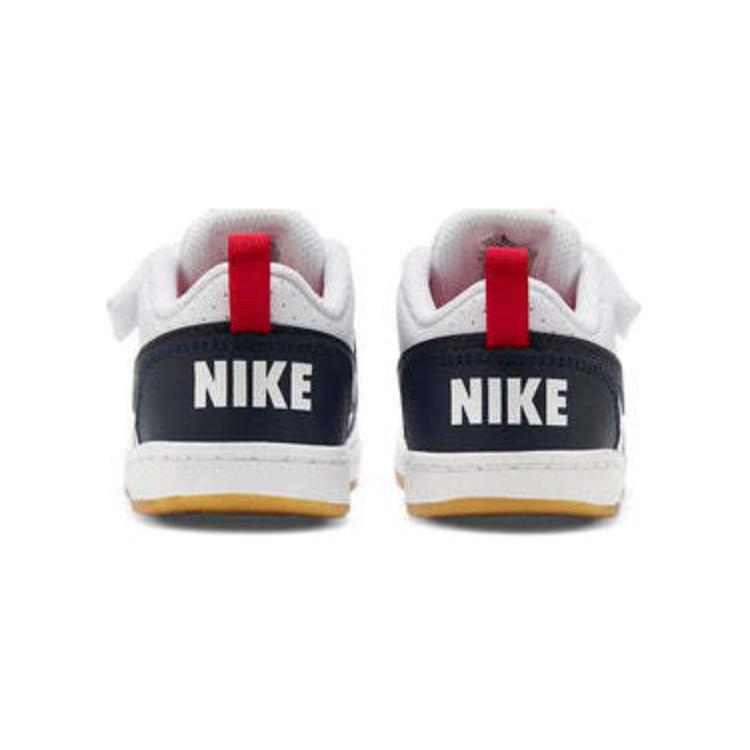 Nike Кеды Court Borough Low top для скейтбординга Белый Синий Красный для младенцев и малышей 870029-105