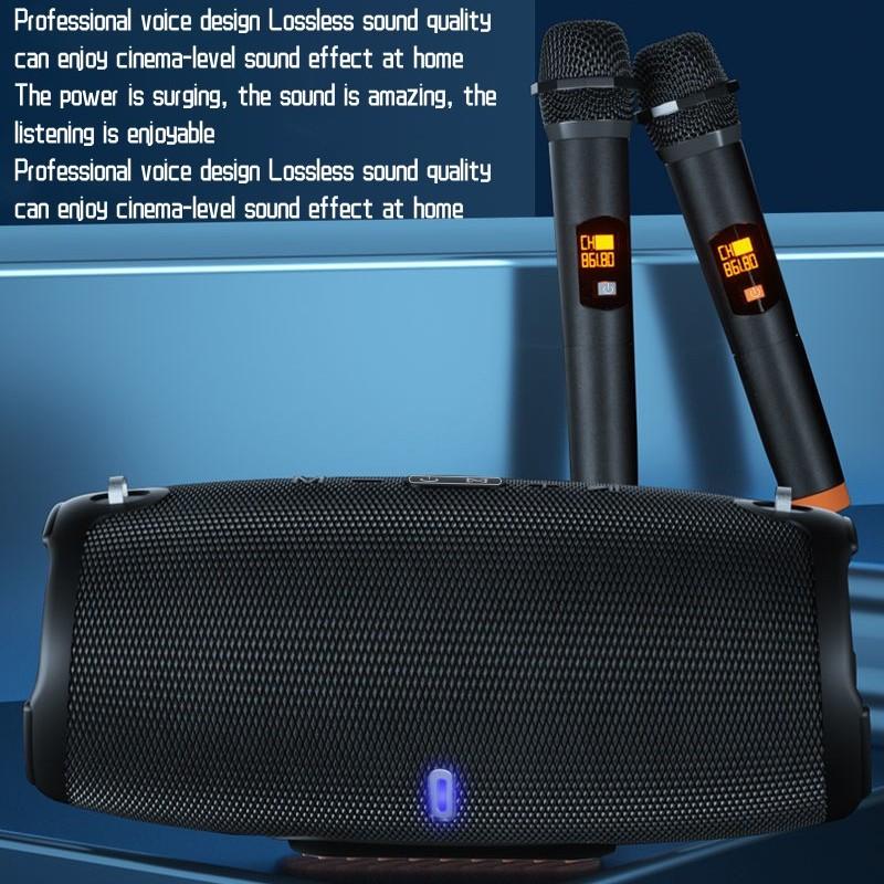 60W New High-power Portable Bluetooth Speaker Wireless Microphone 360 Stereo AUX External Sound TF Hands-free Call Subwoofer