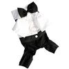 Dog Bow Tie Suit Wedding Photo Fake Two-piece Shirt Suit Teddy Puppy Clothes Cloth Stylish Pet Clothes Dog Clothing Dog T Shirt
