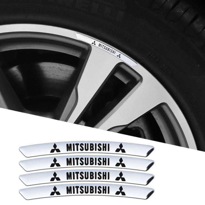 Наклейка-полоска с логотипом на ступицу колеса автомобиля для Mitsubishi Outlander L200 Eclipse Triton ASX EVO Lancer Pajero Attrage Ralliart Delica