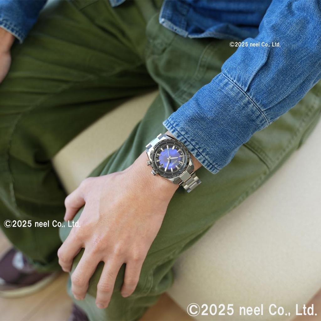 Citizen Attesa UNITE с лимитированными часами, Eco-Drive с питанием от света, Радиоуправляемые, Водонепроницаемые, СИНИЙ, Издание, Титан, Легкий, Серебристый, Синий,