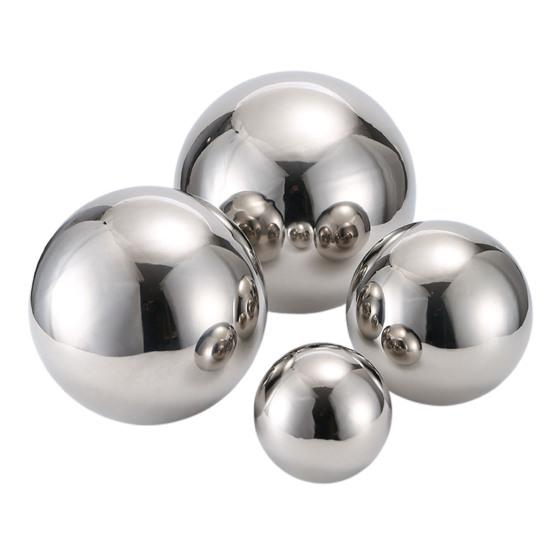 6 Pcs Stainless Steel Decorative Balls Metal Hollow Balls Smooth Gazing Mirror Ball for Home Garden Dcor