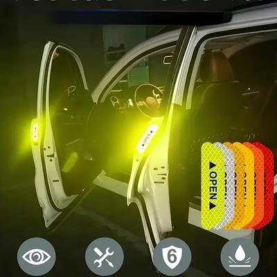 Светоотражающие предупреждающие наклейки на двери автомобиля повышают видимость и безопасность благодаря легко наносимым полосам для защиты от столкновений с ночным видением