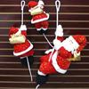 Santa Claus Climbing Rope Christmas Decoration Plush Doll Christmas Tree Climbing Old Man Hanging Pendent Fireplace Decor