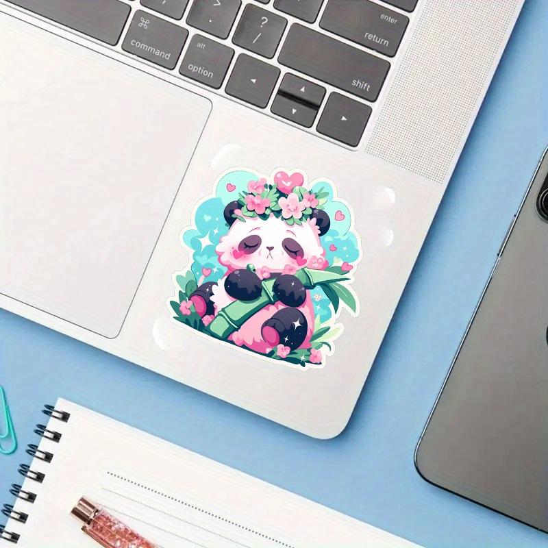 Chinese National Treasure Giant Panda Holding Bamboo Sticker Durable for Laptop, Luggage & More - Perfect for Teens, Adults, Creative Decor & Gifting