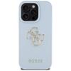 Etui do iPhone 16 Pro Max Guess Grained Classic Logo Niebieskie