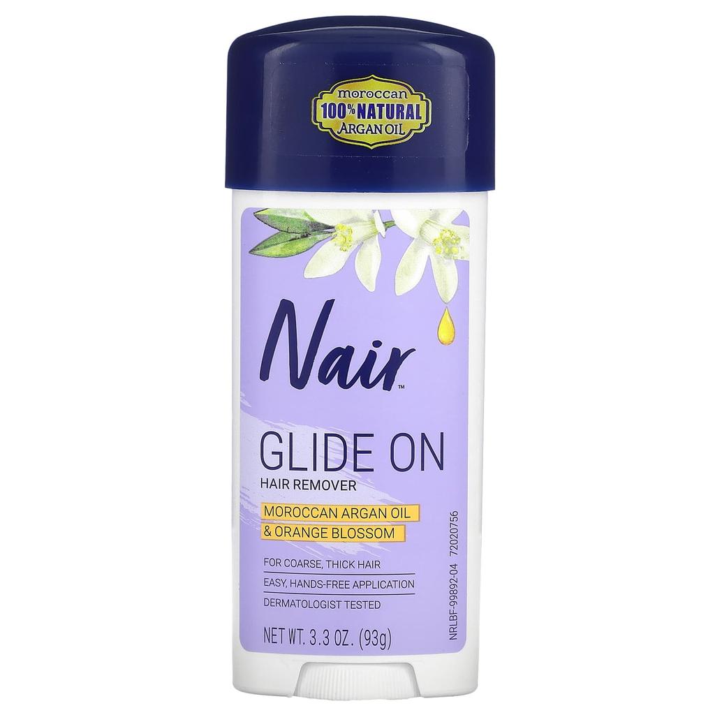 NAIR Hair Remover, Glide Away, Nourishing, For Bikini Area, Arms, and Underarms, 3.3 Oz (93 G)