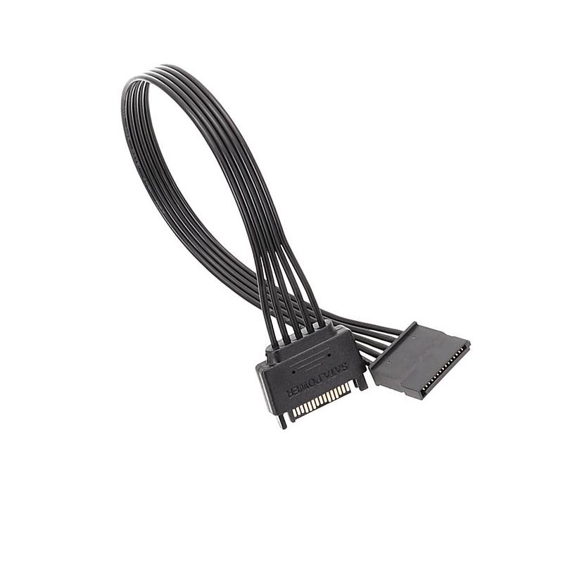 SATA 15Pin Power Cable Flat Power Supply Extend Wire High Current Resistance Hard Disk Power Supply Cord for HDD Charging Cable