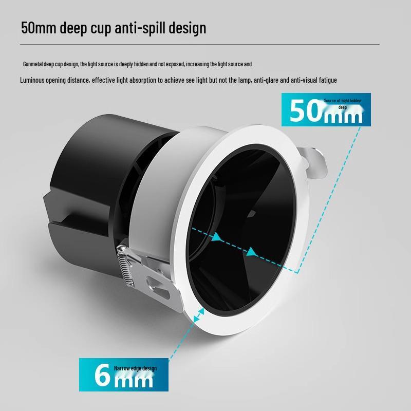 OSRAM 95 CRI Recessed LED Ceiling Light with Anti-Glare Lampshade and No Flicker