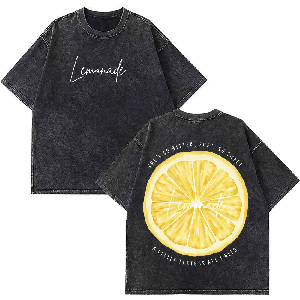 Louis Tomlinson Lemonade A Little Taste Is All You Need New Album Print T Shirt Unisex Women Fashion Vintage Washed Loose Tee