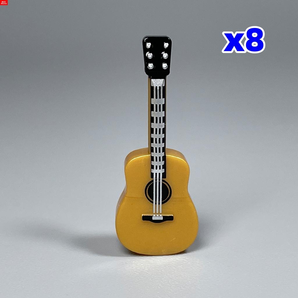 MOC Bricks Suona Horn Music Score Singer Saxophone Bass Figure Musical Instruments Educatinal Building Blocks Kids Girls Toys