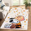 Snoopy cartoon print rug mat, non-slip and stain-resistant, perfect for home decor and a gift for friends and family.