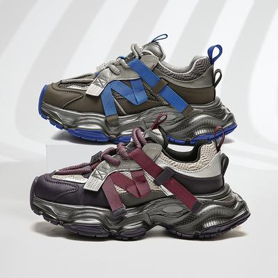 Женские кроссовки «папины кроссовки» 2025 новая осень на толстой подошве с увеличением роста шнуровка спортивные и повседневные универсальные туфли детские спортивные туфли