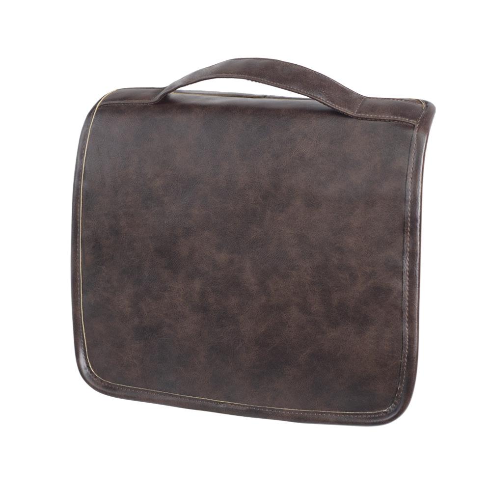 2024 Мужская водонепроницаемая косметичка премиум-класса из ПУ, большой вместительный органайзер для косметики