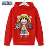 Anime Luffy Hoodie for Kids, One Piece Sweatshirt, Coat for Baby Boys and Girls, Warm Sweater, Autumn Clothing