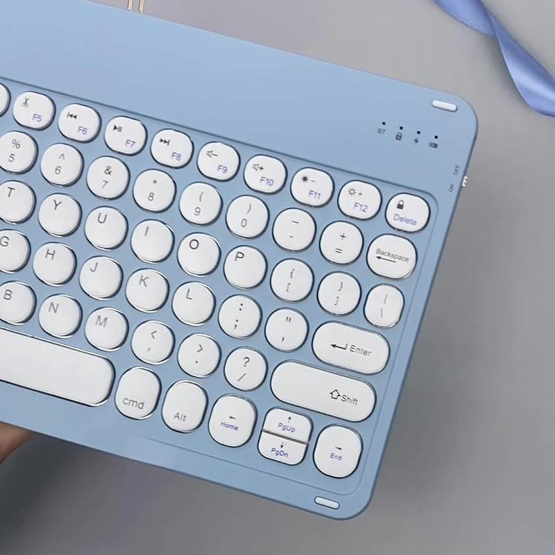 Bluetooth-клавиатура и мышь для iPad Pro Air 2024 для планшета телефона Xiaomi Samsung Универсальная беспроводная клавиатура 10 дюймов