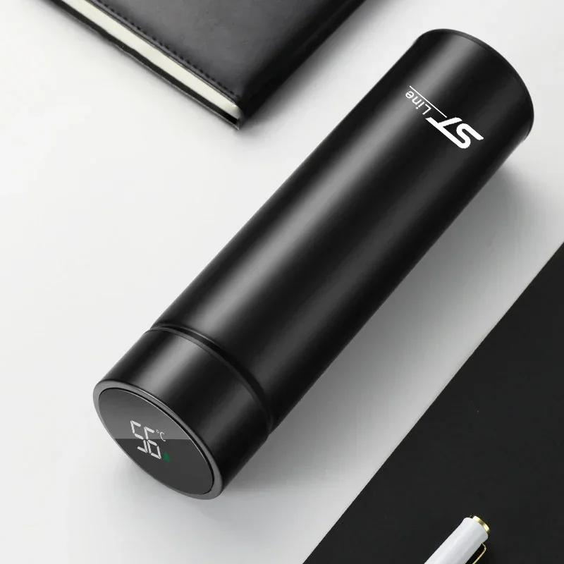 New 2026 Car Sticker For Ford Smart Insulation Cup Thermos Cup Water Bottle Led Digital Temperature Display For Ford Focus mk2 m