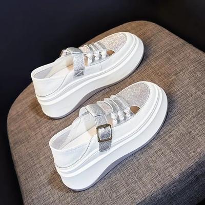 Модные летние туфли со стразами для женщин с бриллиантами и стразами на высокой платформе, оригинальная повседневная женская обувь, вулканизированная обувь высокого качества